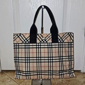 AUTHENTIC Burberry Nova Check Small Tote (Blue label=Japan exclusive)